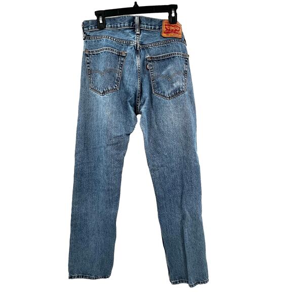 Levi's 505 Jeans Men's 32x34 100% Cotton Denim Straight Leg Mid-Rise Classic - Picture 4 of 8